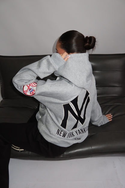 Priority hoodie; Priority Yankees hoodie - Marl Grey (Grijs)