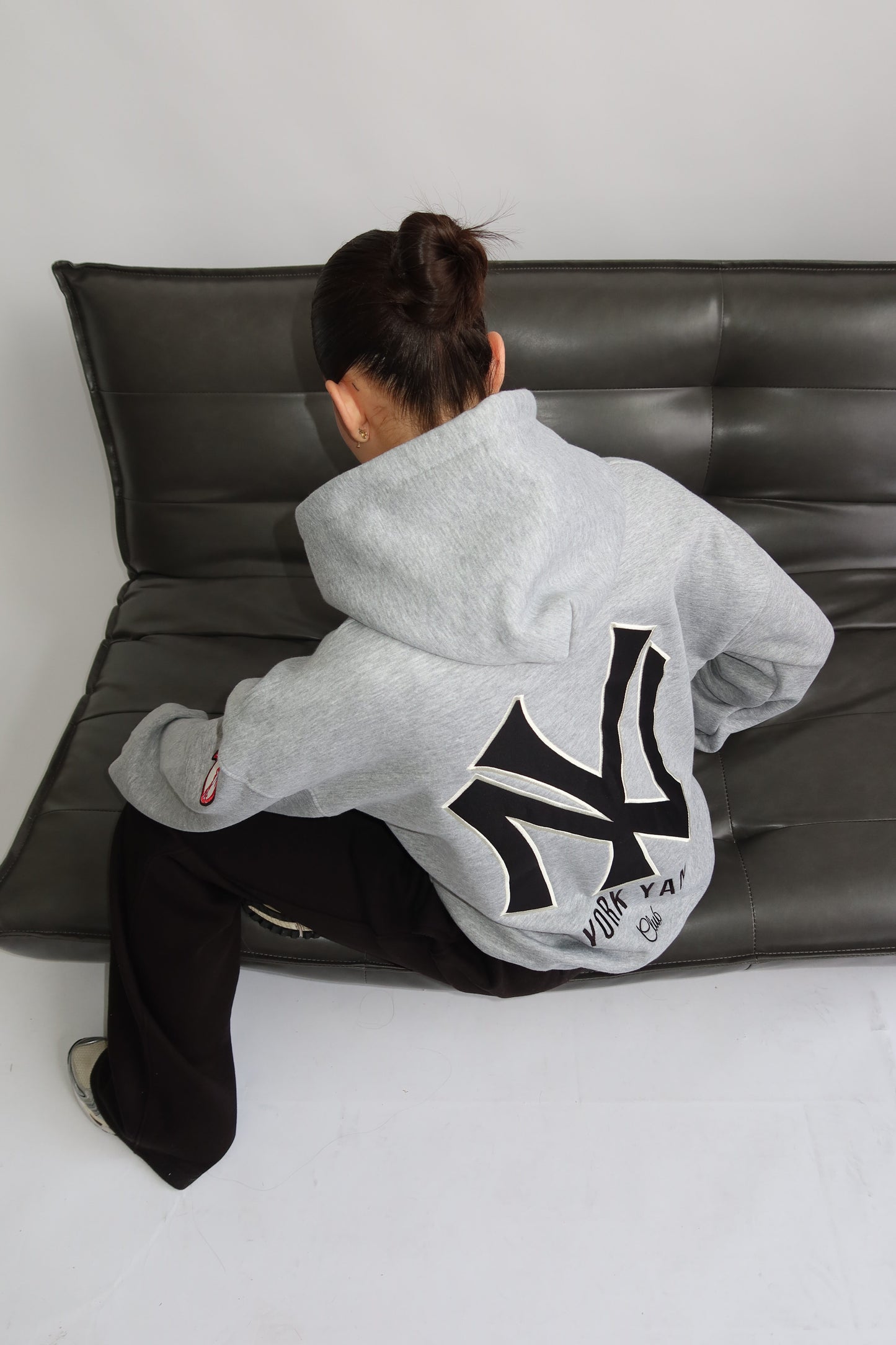 Priority hoodie; Priority Yankees hoodie - Marl Grey (Grijs)