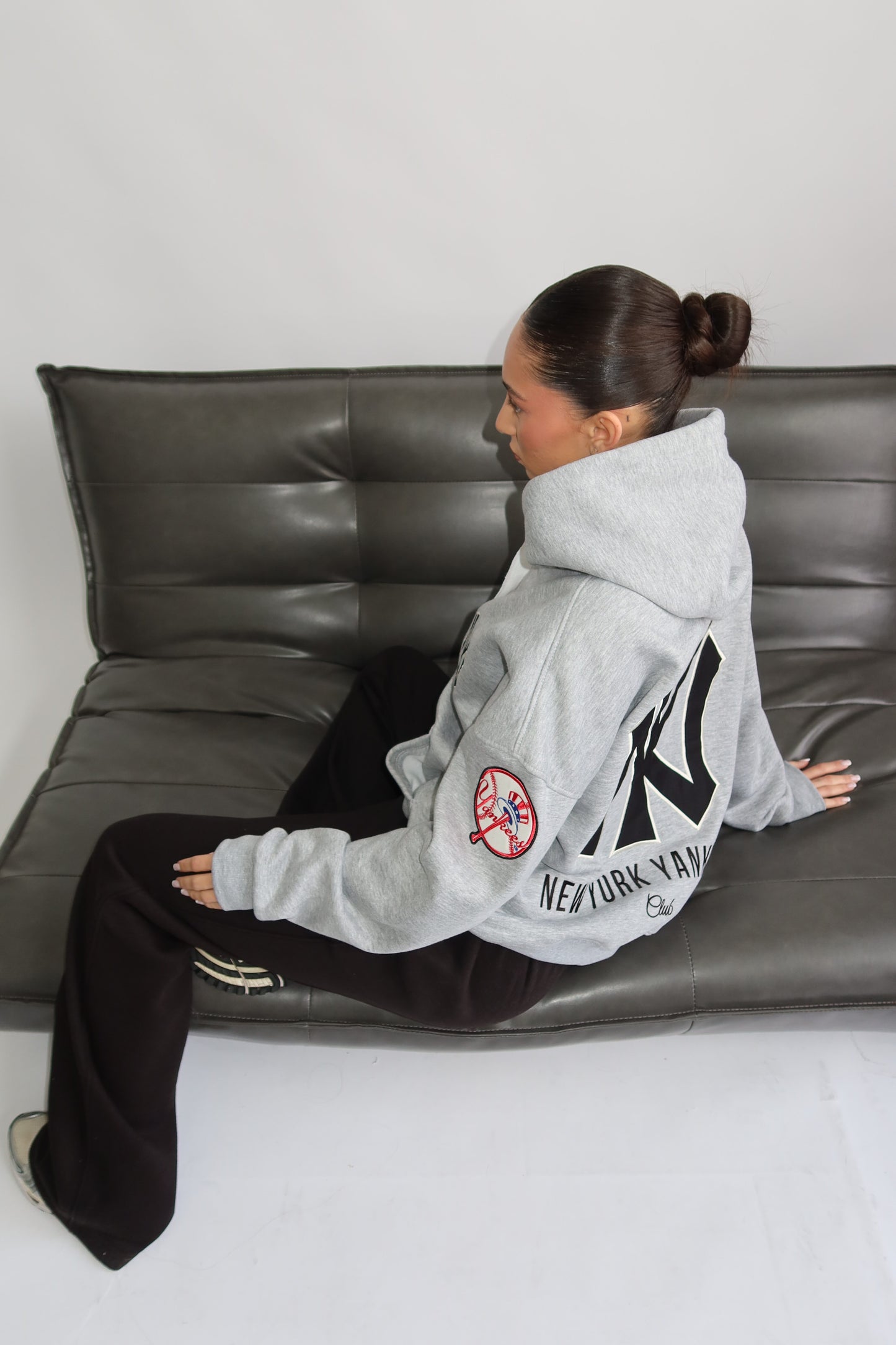 Priority hoodie; Priority Yankees hoodie - Marl Grey (Grijs)