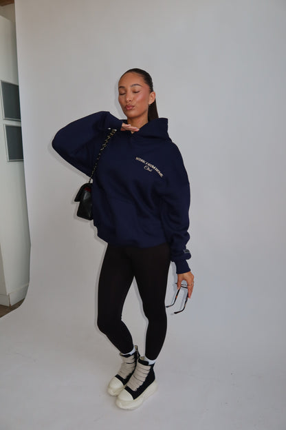 Priority hoodie; Work from Home club essential hoodie AW25 - Donkerblauw (Navy)