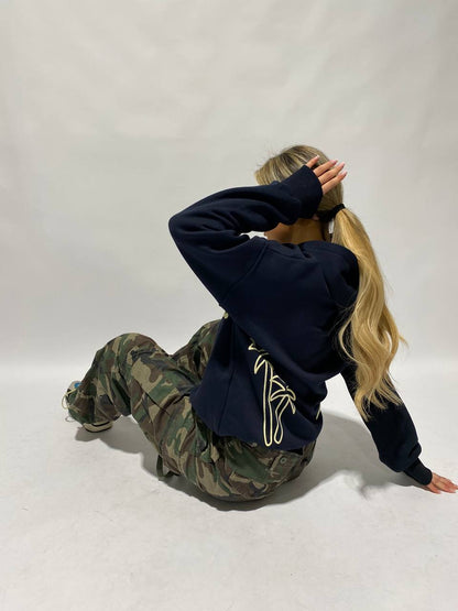 Priority hoodie: Meet me under the palms of L.A. - Navy blue/ donkerblauw
