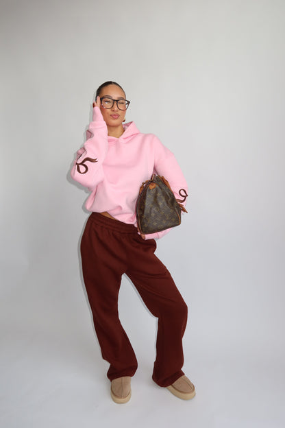 Priority Ann-Fleur Tracksuit; Bow tracksuit - Roze / Bruin (Pink/ Brown)