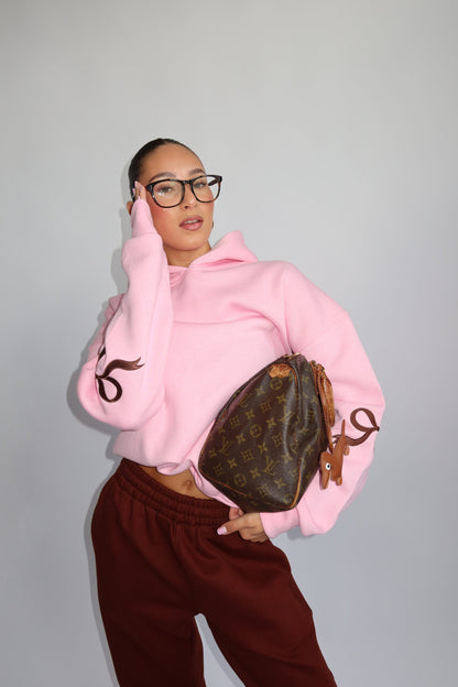 Priority Ann-Fleur Tracksuit; Bow tracksuit - Roze / Bruin (Pink/ Brown)