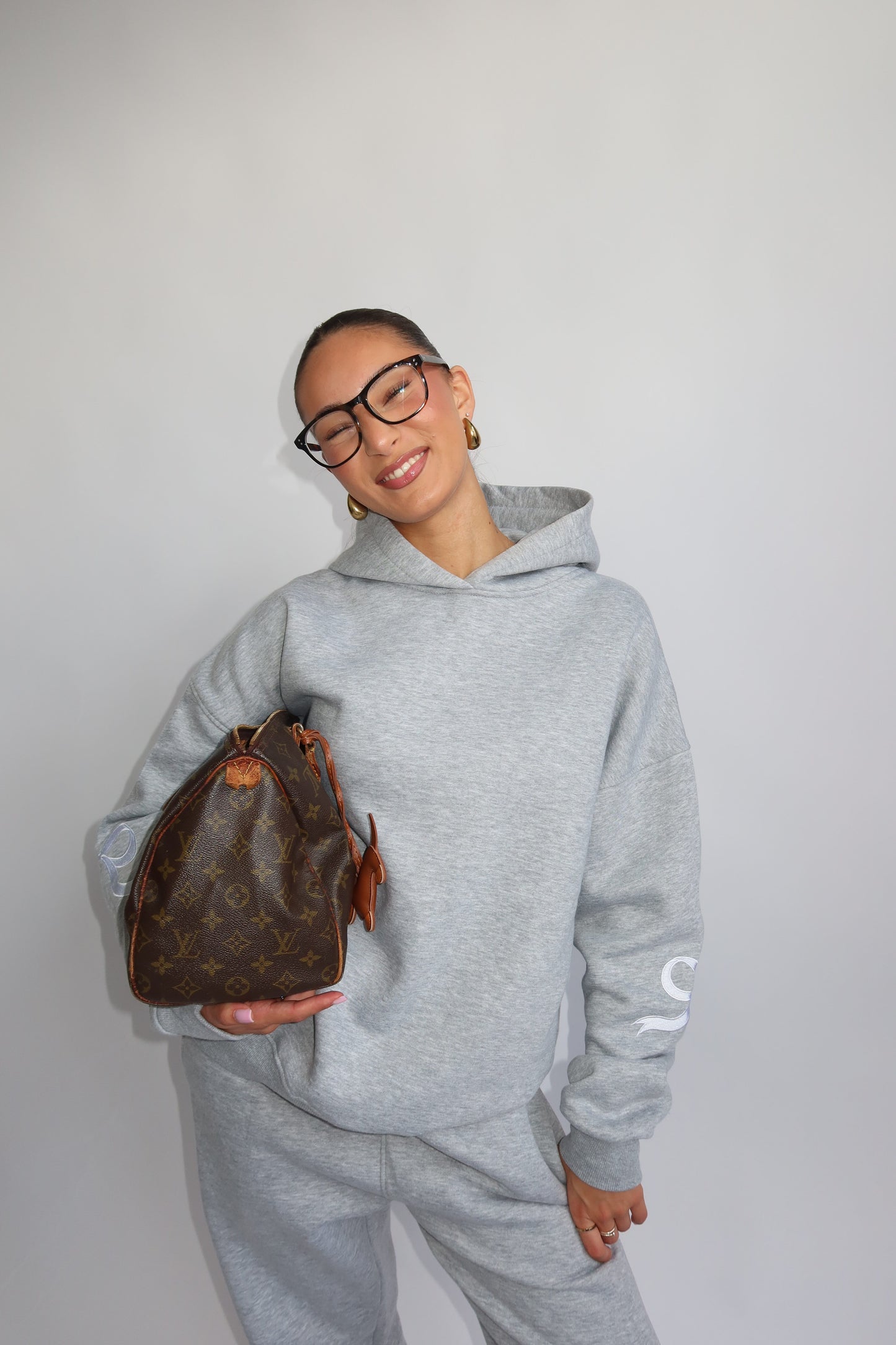 Priority Ann-Fleur Tracksuit; Bow tracksuit - Lichtgrijs (Marl Gray)