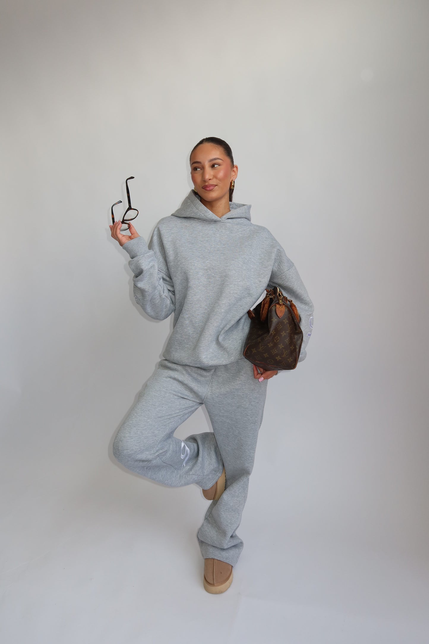 Priority Ann-Fleur Tracksuit; Bow tracksuit - Lichtgrijs (Marl Gray)