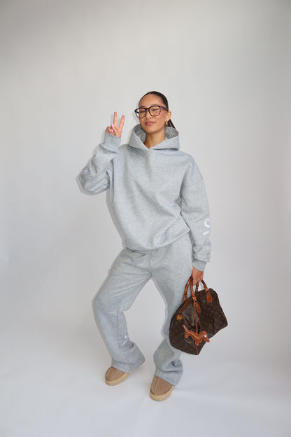 Priority Ann-Fleur Tracksuit; Bow tracksuit - Lichtgrijs (Marl Gray)