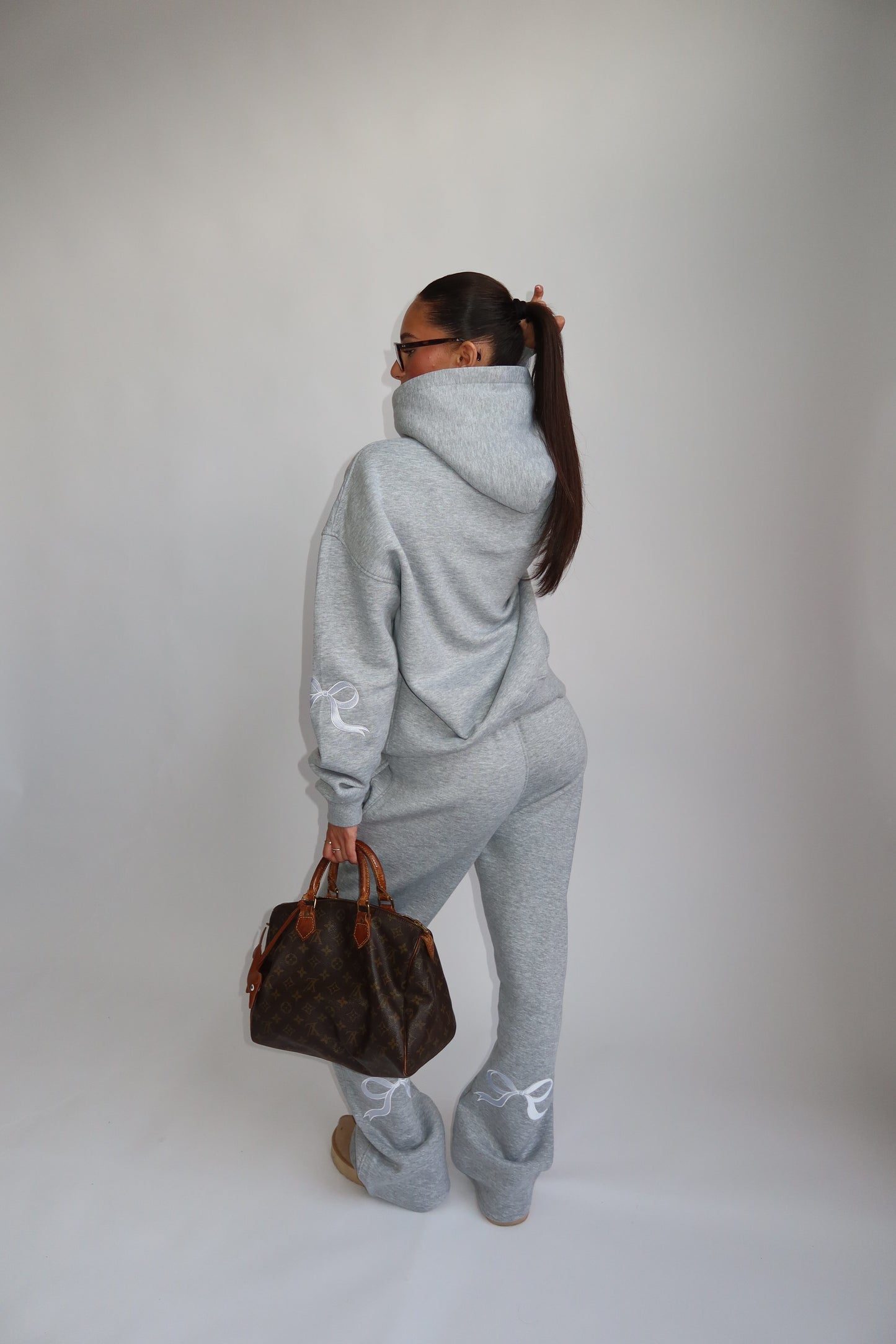 Priority Ann-Fleur Tracksuit; Bow tracksuit - Lichtgrijs (Marl Gray)