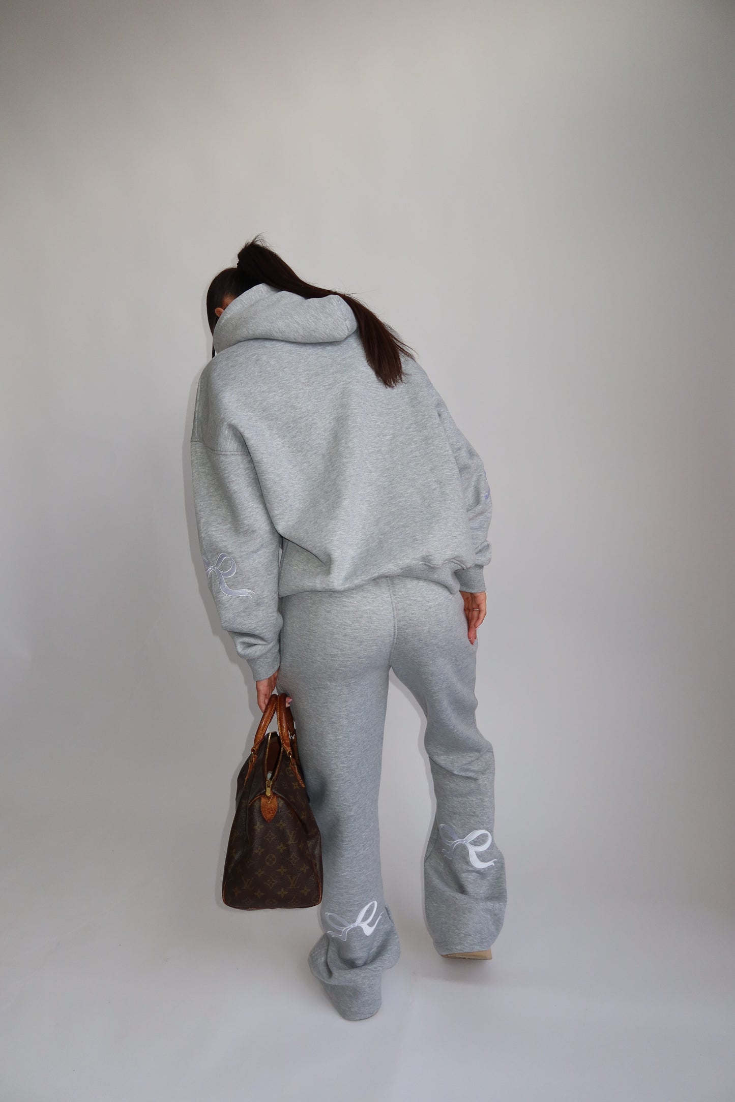 Priority Ann-Fleur Tracksuit; Bow tracksuit - Lichtgrijs (Marl Gray)