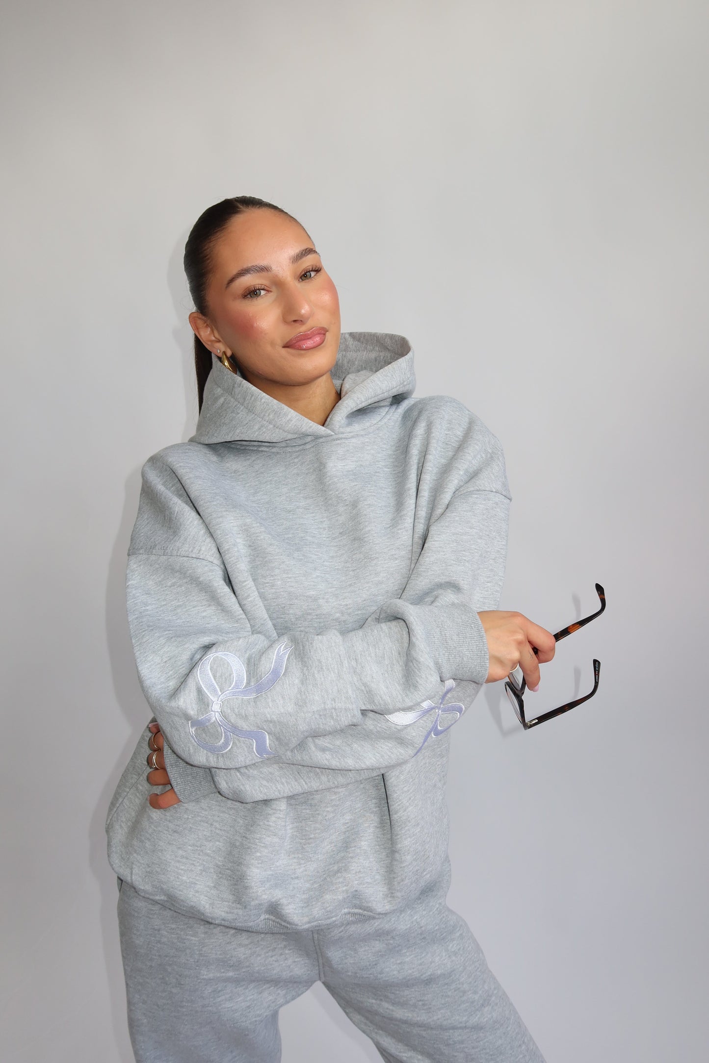 Priority Ann-Fleur Tracksuit; Bow tracksuit - Lichtgrijs (Marl Gray)