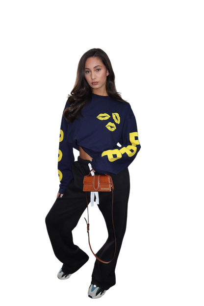 Priority PPP Longsleeve t-shirt - Blauw/ Geel