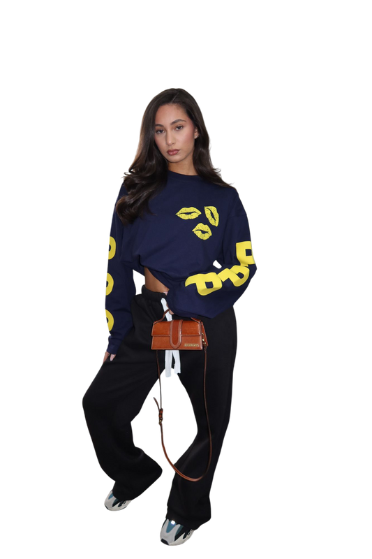 Priority PPP Longsleeve t-shirt - Blauw/ Geel