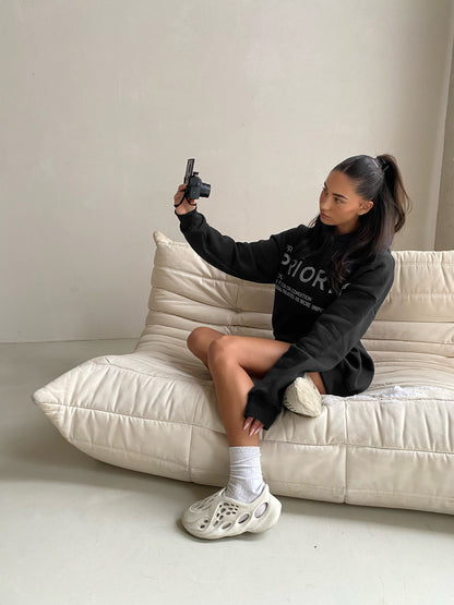 Priority hoodie: Priority strass hoodie - Zwart - Priority Rhinestone hoodie