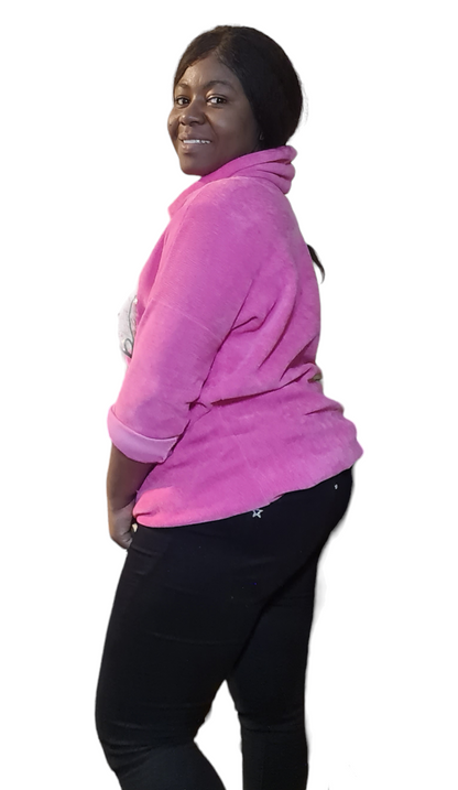 Fuchsia Roze Tuniek Beautiful met col