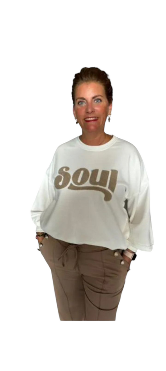 Mooij dames sweater "Soul" - Roomwit | Colourful Sweaters collectie