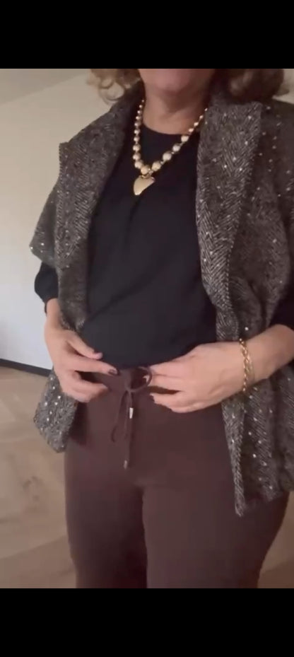 Comfy gebreide broek dames - Bruin | Fall4me collectie 2.0