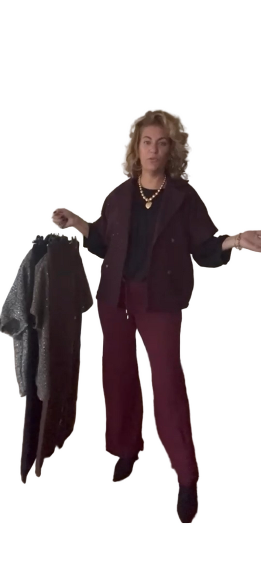 Comfy gebreide broek dames - Bordeaux | Fall4me collectie 2.0