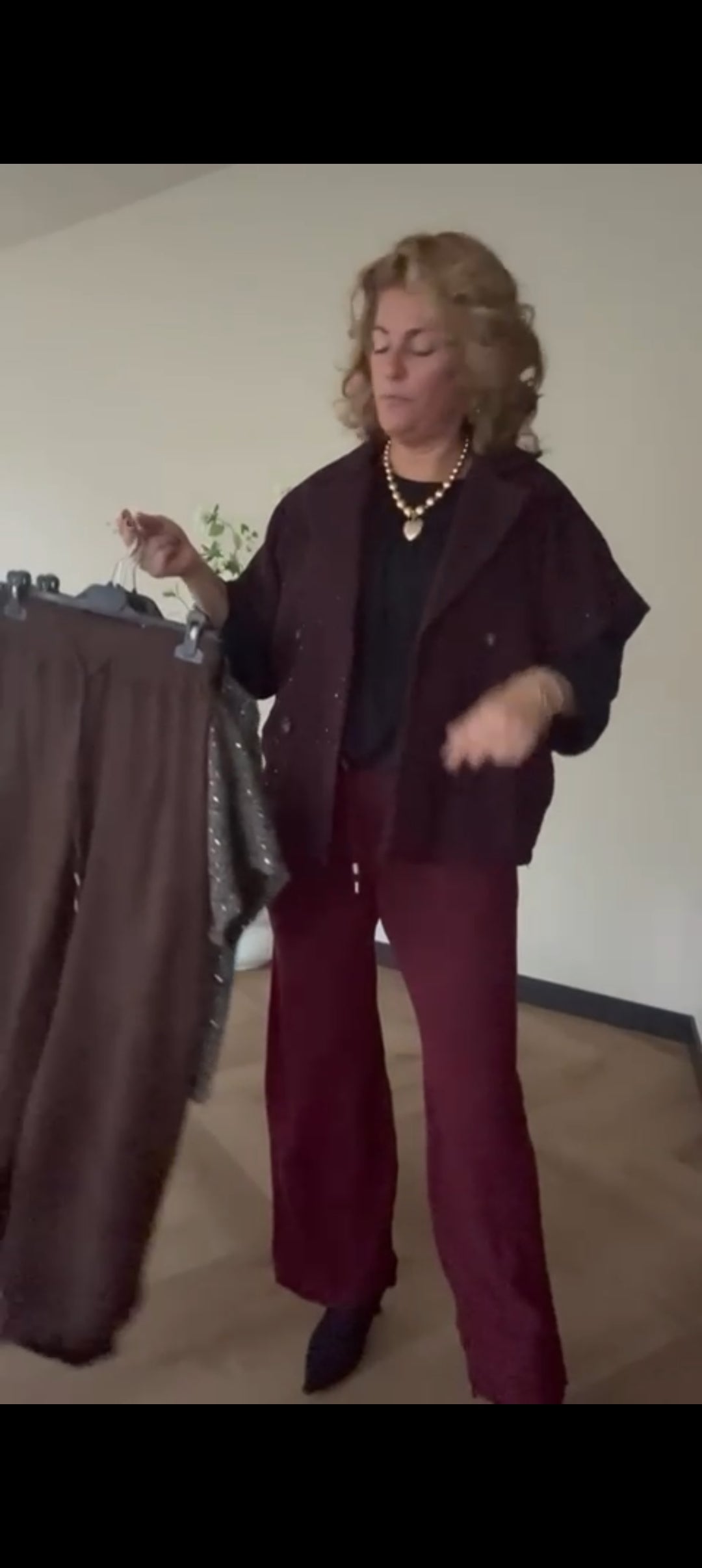 Comfy gebreide broek dames - Bordeaux | Fall4me collectie 2.0