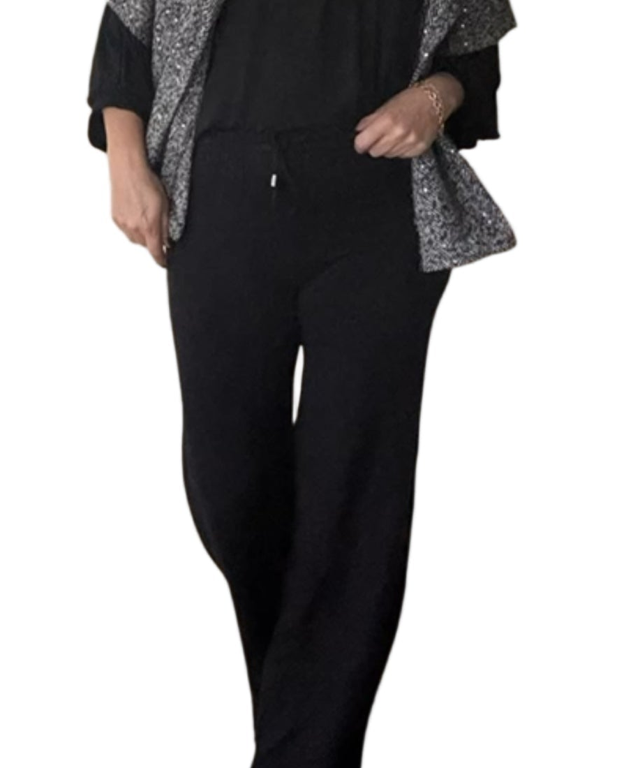 Comfy gebreide broek dames - Zwart | Fall4me collectie 2.0