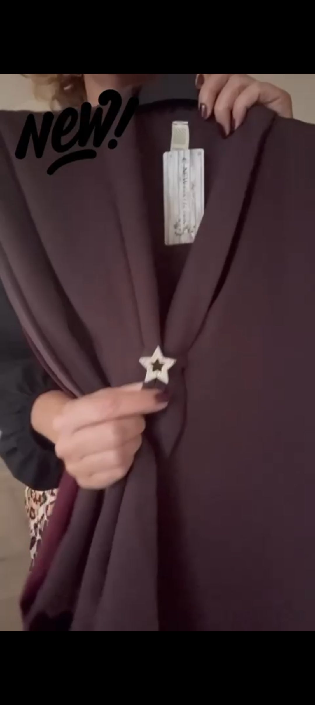 Dames top met sjaal detail - Bruin | Fall4me collectie 2.0