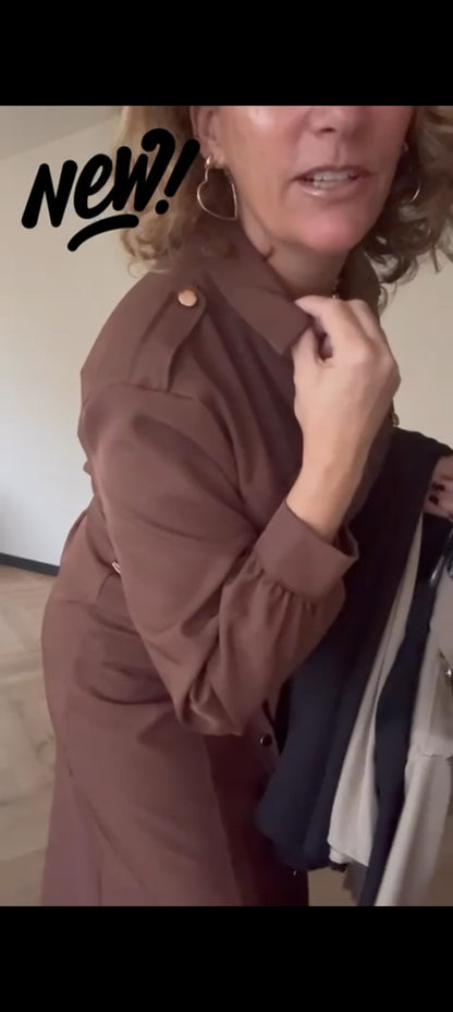 Doorknoopjurk/ doorknoop blousejurk dames van travelstof - Zwart | Fall4me collectie 2.0