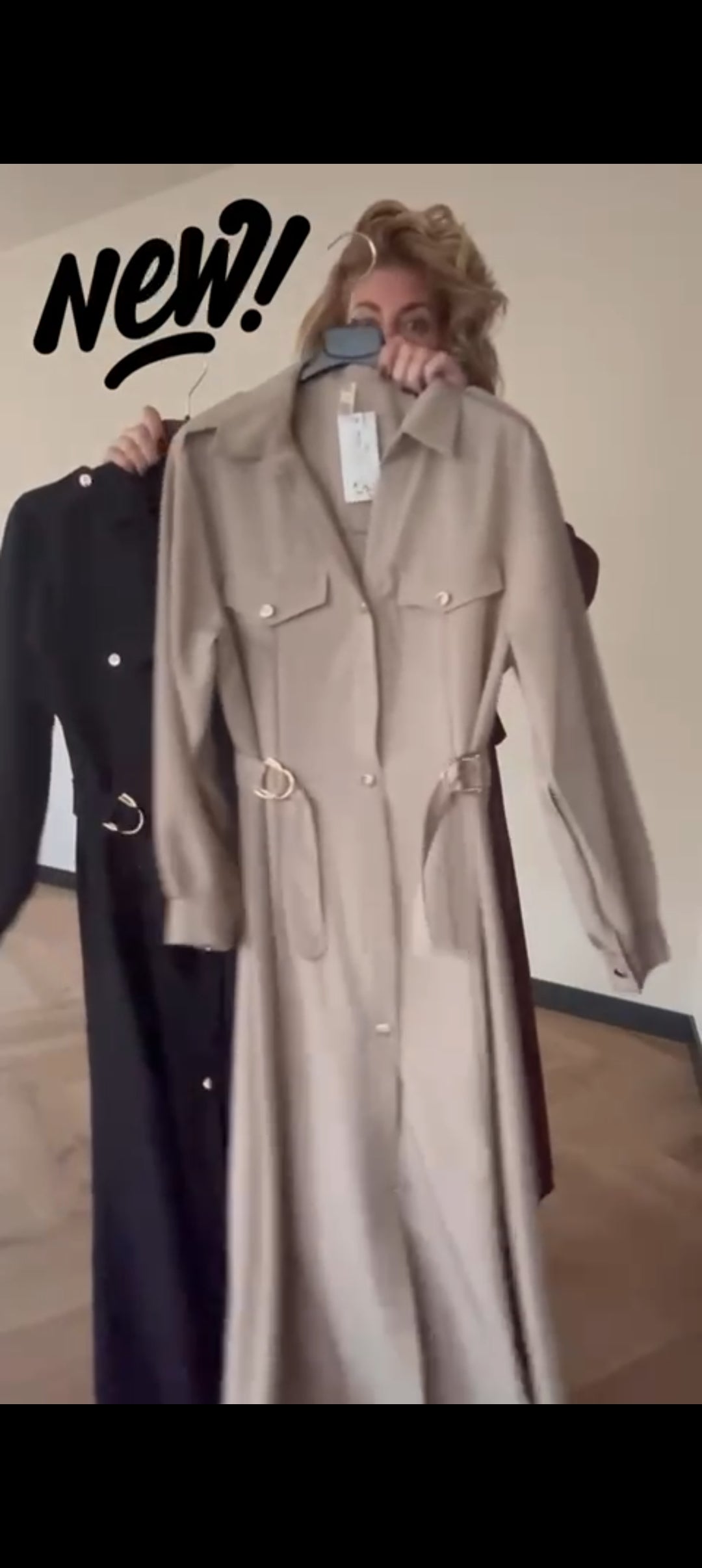 Doorknoopjurk/ doorknoop blousejurk dames van travelstof - Taupe | Fall4me collectie 2.0