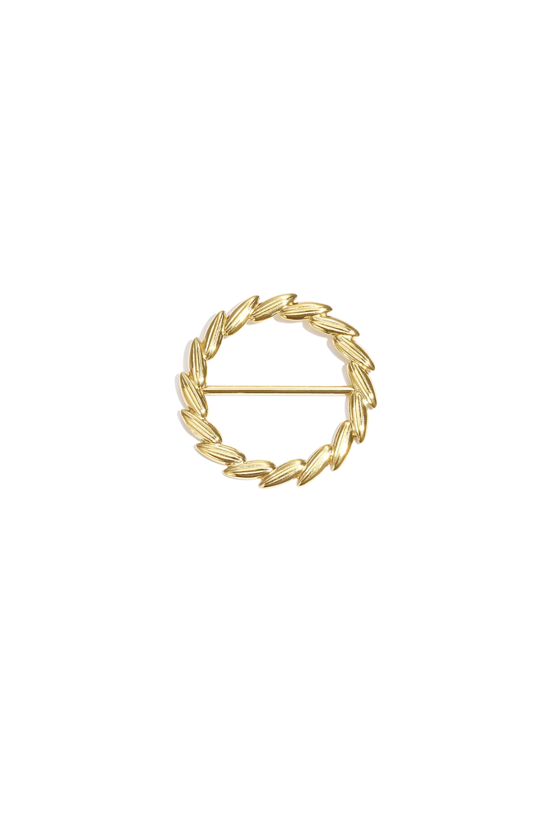 Sjaalring / sjaal gesp met structuur - Goud