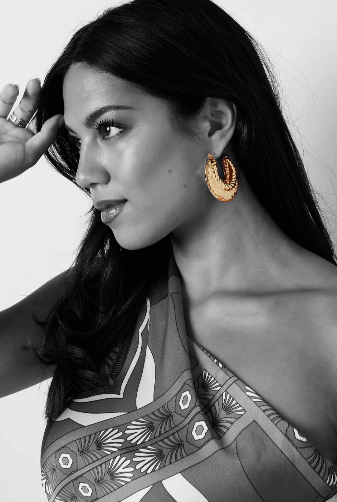 Gouden statement oorbellen dames - metaal