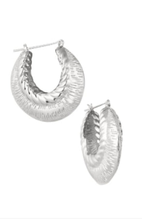 Zilveren statement oorbellen dames - metaal