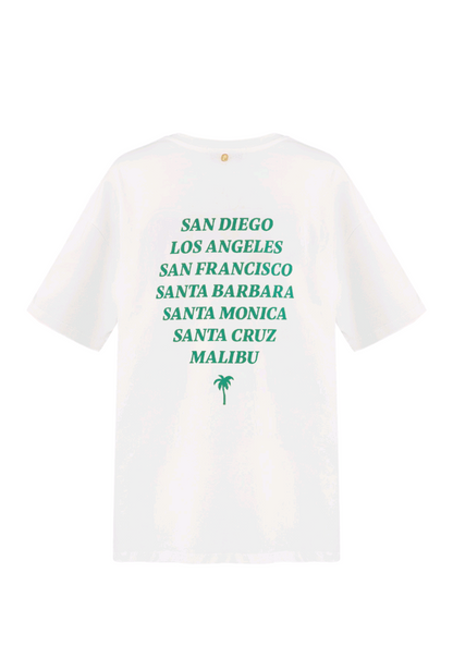 Gimme t-shirt dames met tekst; 'California' - Wit | Tee Time collectie