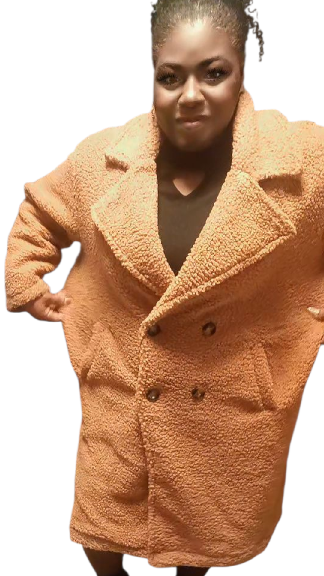 Plussize teddyjas dames - Zwart