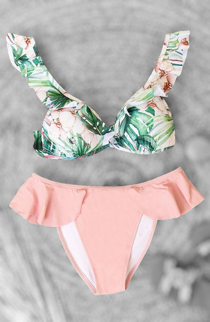 Dames bikini met voorgevormde cups/ push up bikini top (Maat L) | End of Summer collectie