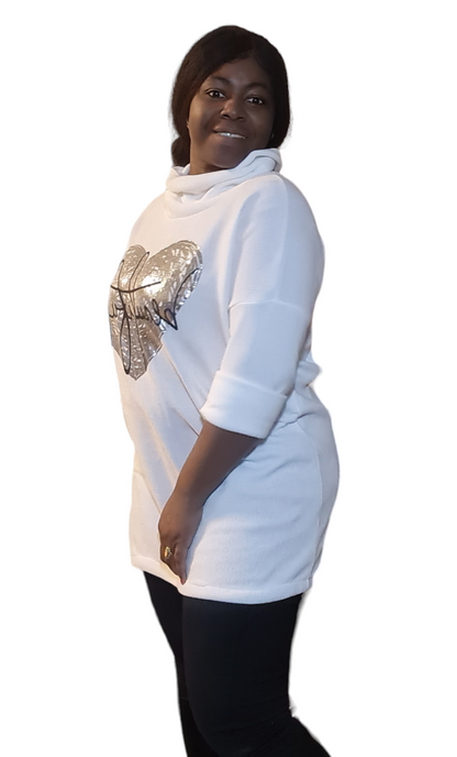 Witte Tuniek Beautiful met col