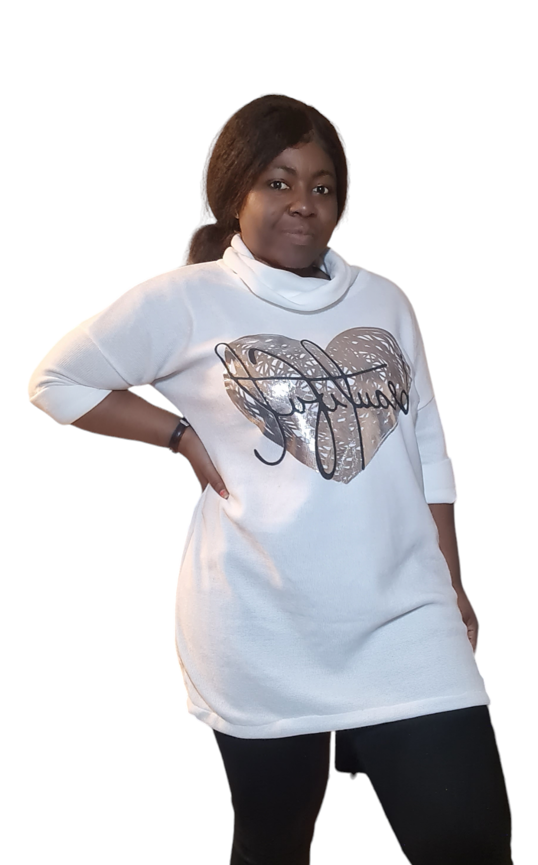 Witte Tuniek Beautiful met col