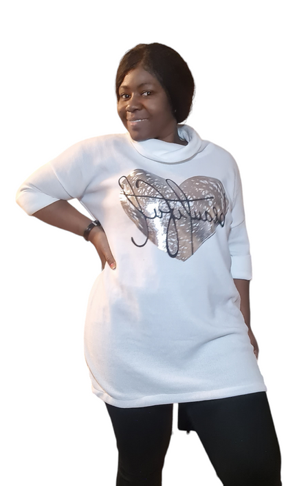 Witte Tuniek Beautiful met col