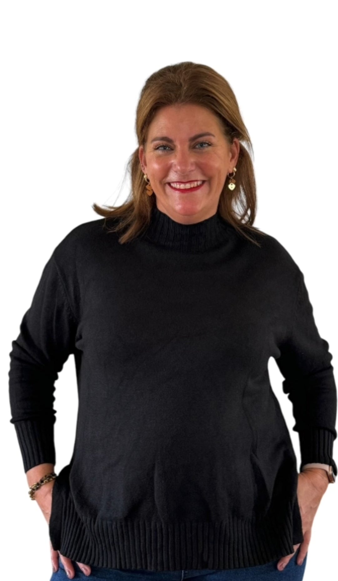Liv - zachte zwarte dames coltrui | Selflove collectie