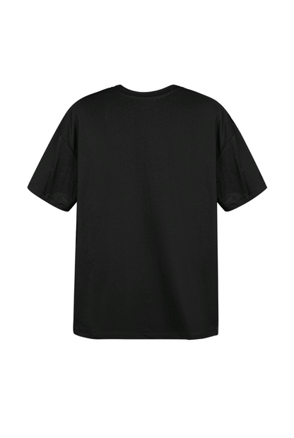 Gimme zwart dames t-shirt met strass tekst/ logo; 'MM' - Zwart | Tee Time collectie