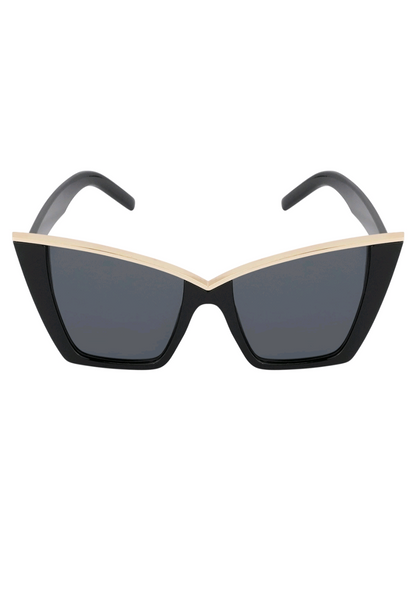 Gebroken wit/ beige chique dames zonnebril