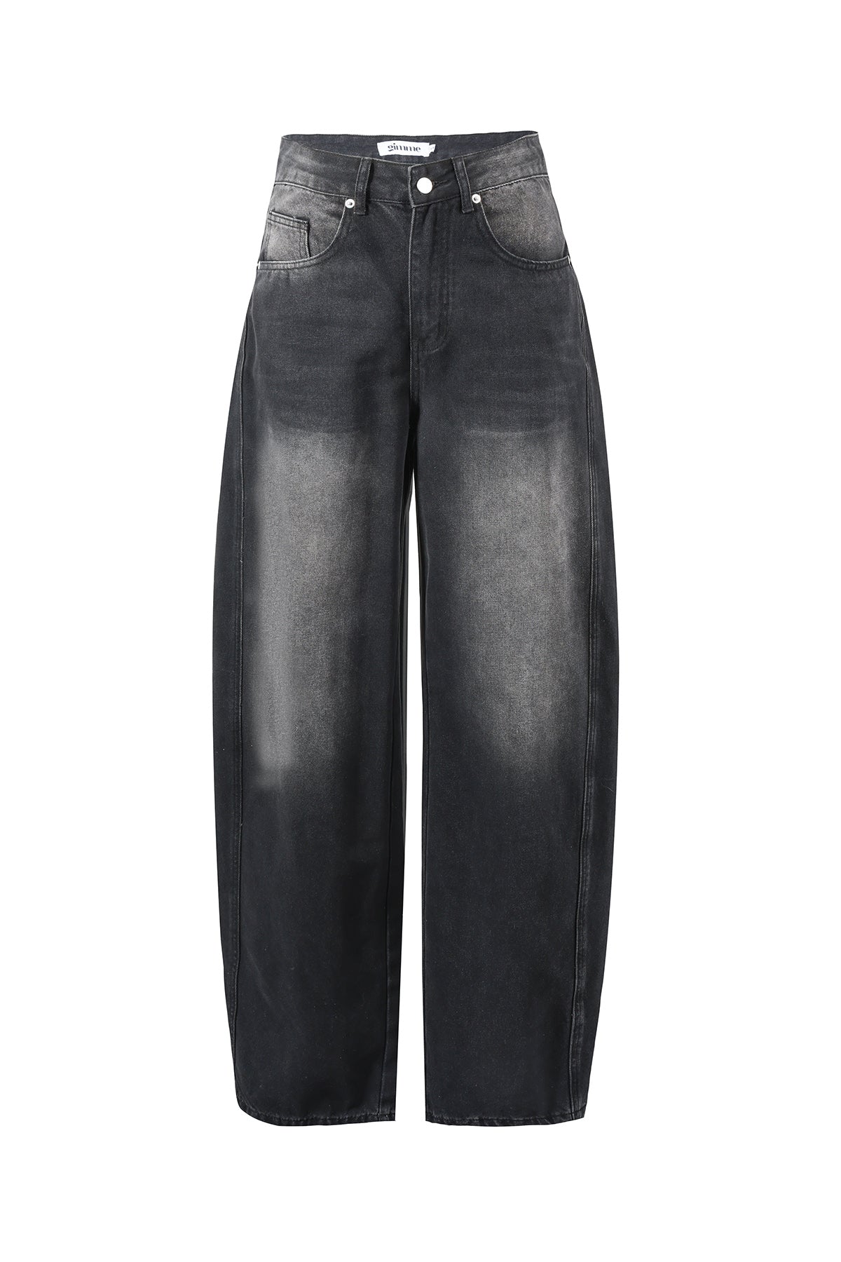 Dames barrel jeans / Balloon jeans - zwart