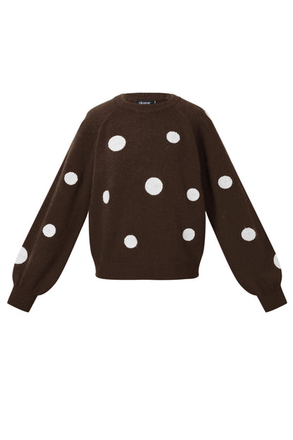 Gebreide Polyestervezel Vrouwen Truien Casual Polkadots