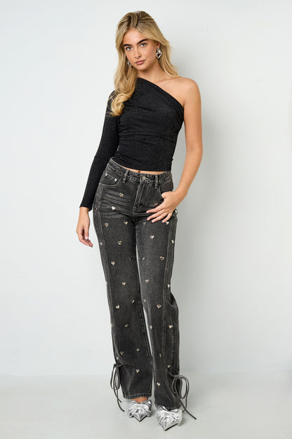 Geweven Polyestervezel Vrouwen Lange Mouw Top Sexy Solide Kleur