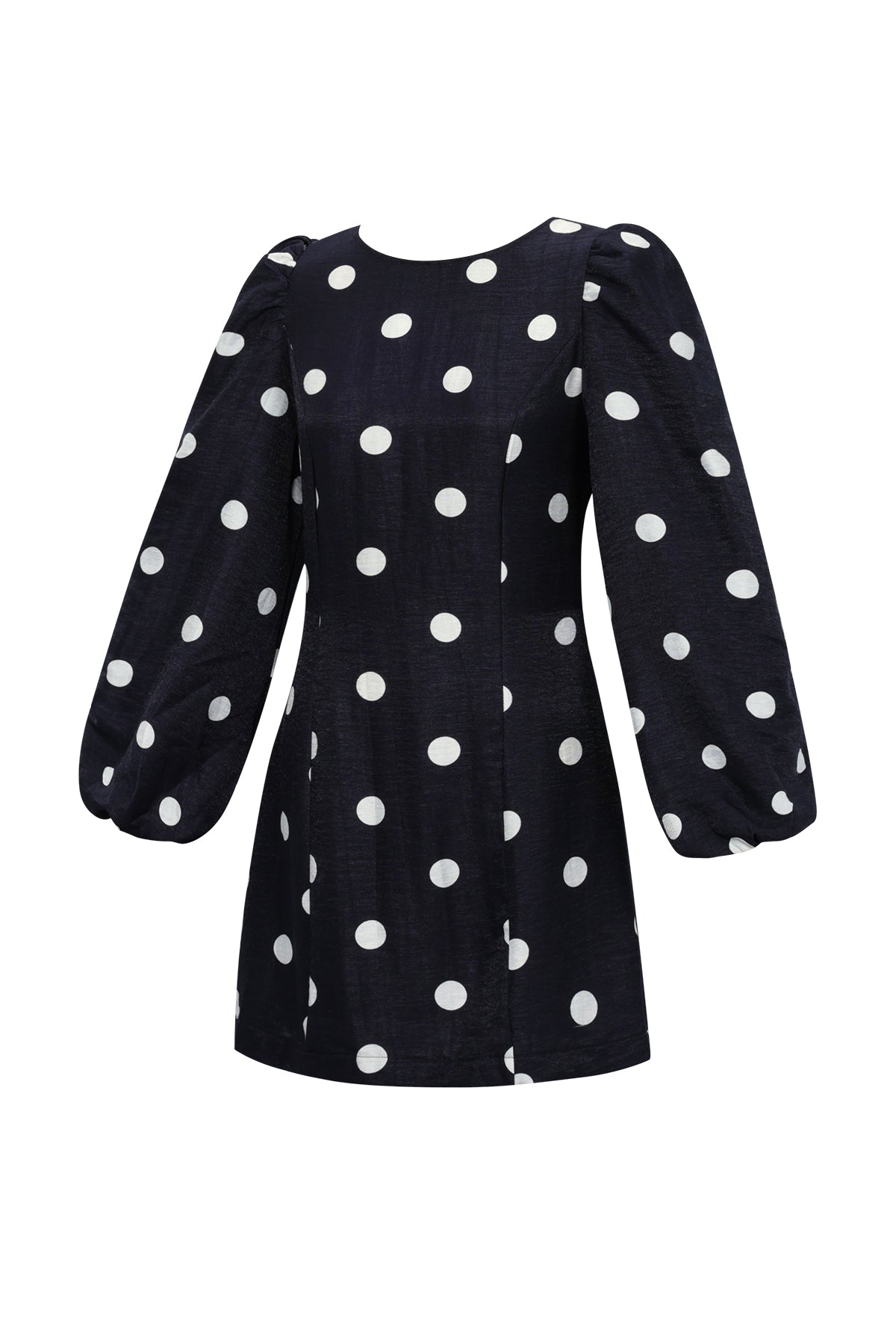 Geweven Polyestervezel Vrouwen Mini Jurk Elegant Polkadots