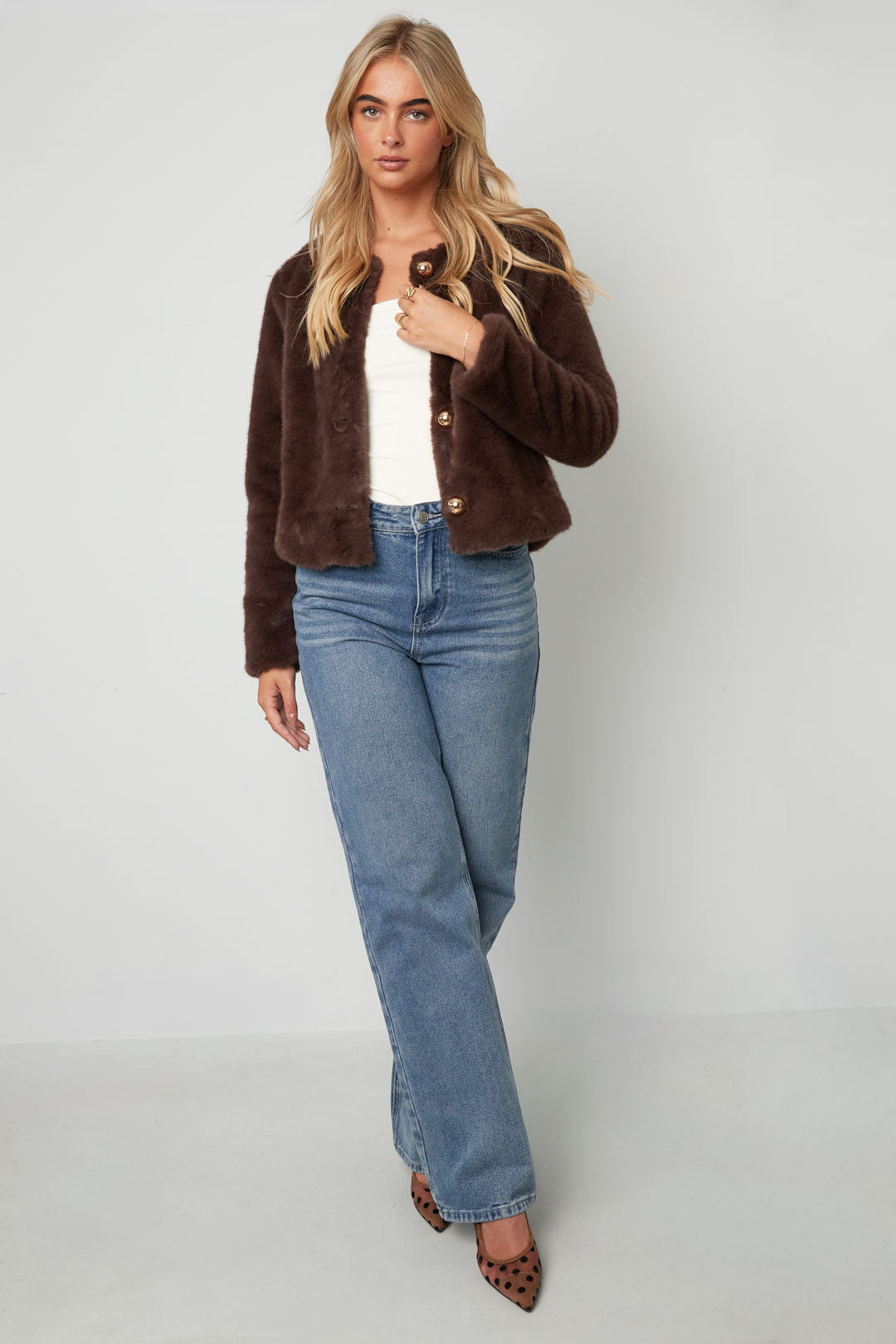 Faux Fur Jas dames - 3 kleuren 