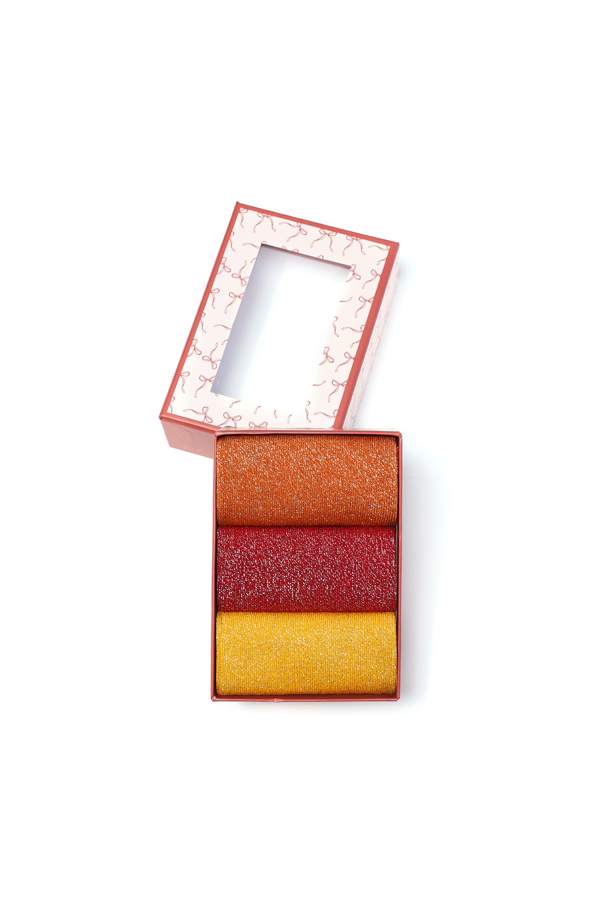 Katoenen sokken voor dames; 3-delige cadeau  set - verschillende kleuren| Sparkle on Me collectie