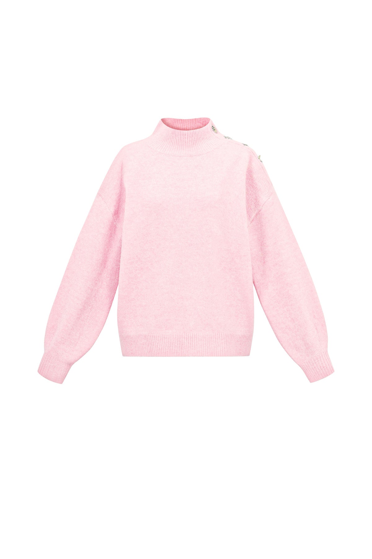 Sweater with buttons on the shoulder