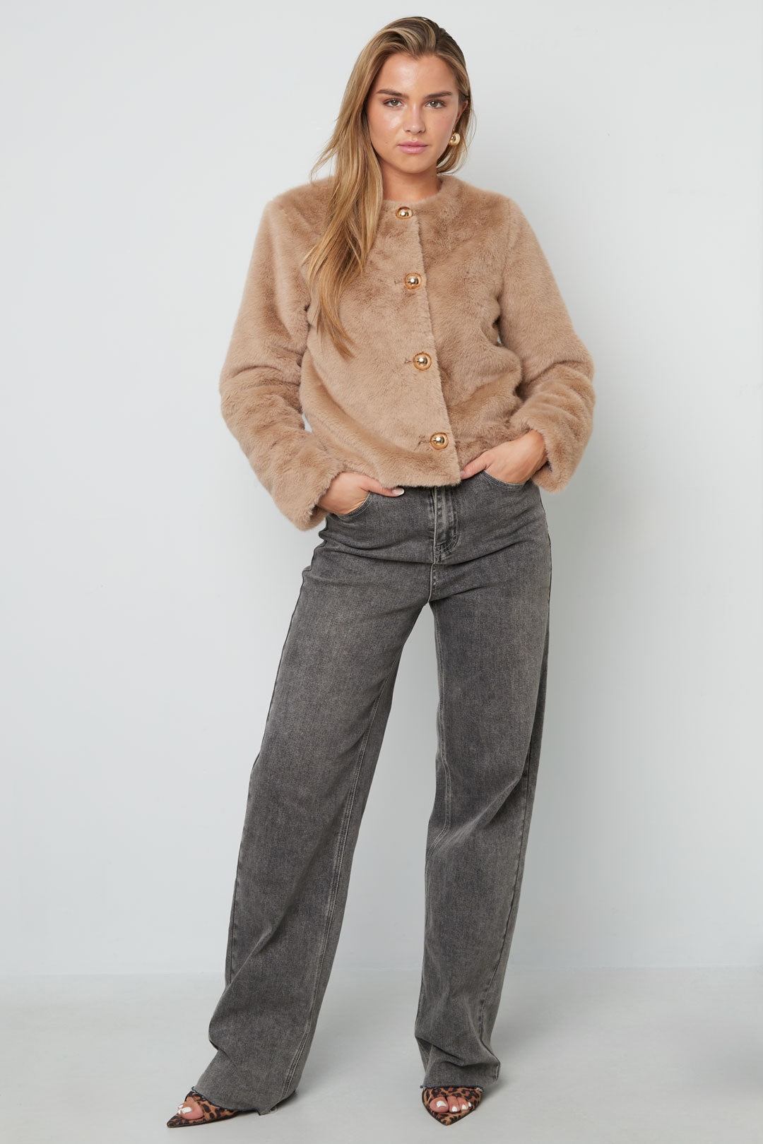 Faux Fur Jas dames - 3 kleuren 