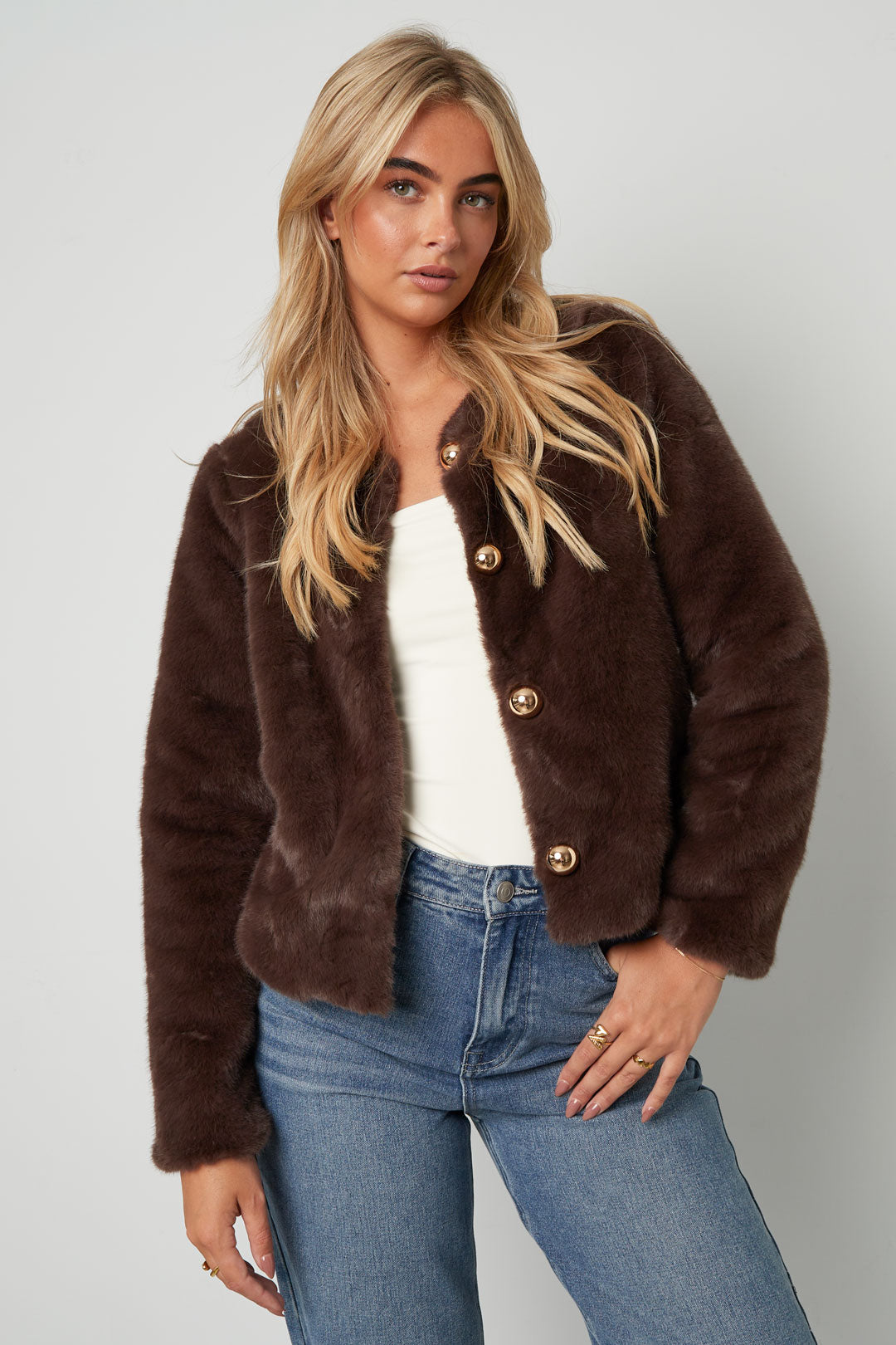 Faux Fur Jas dames - 3 kleuren 