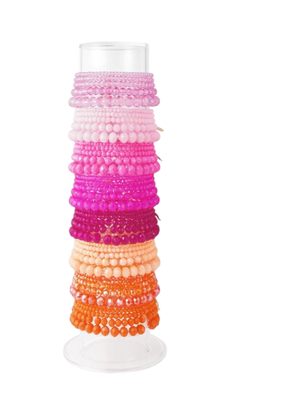 Kralen armband dames glaskralen armbandjes set01 