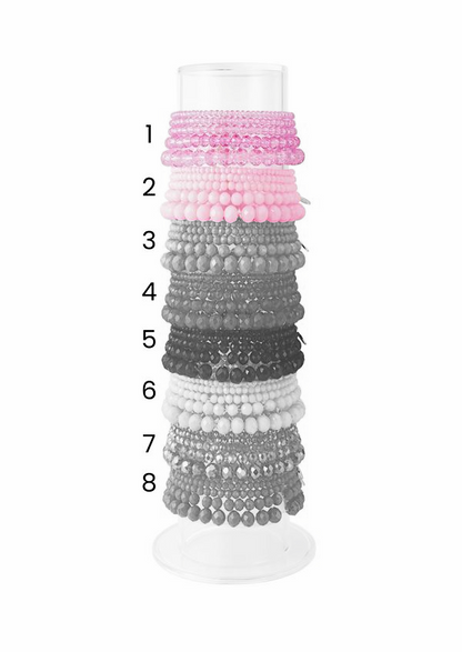 Kralen armband dames glaskralen armbandjes set01 