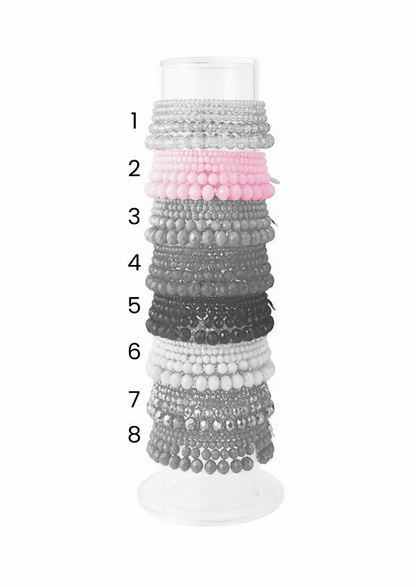 Kralen armband dames glaskralen armbandjes set01 