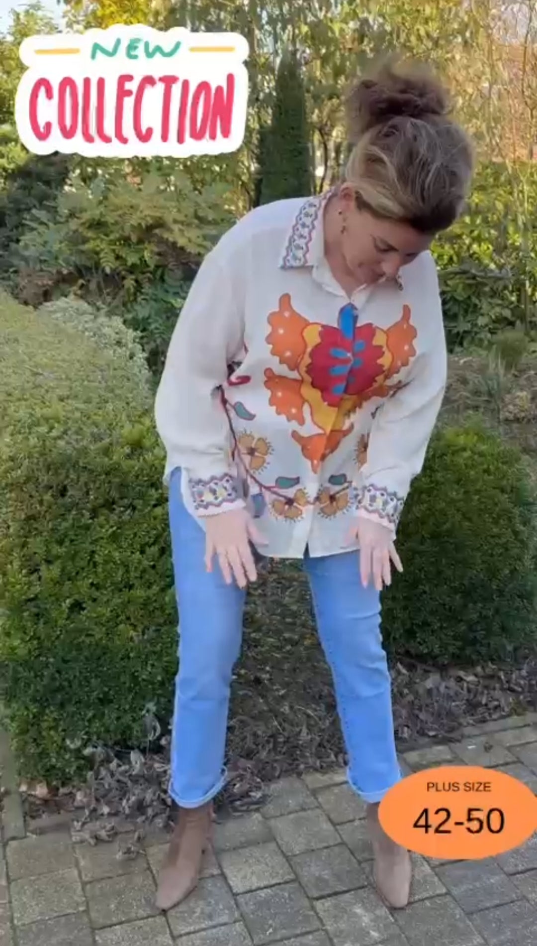 Dames festival blouse in grote maten – stoere look